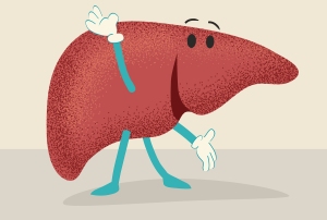 cartoon of a smiling liver